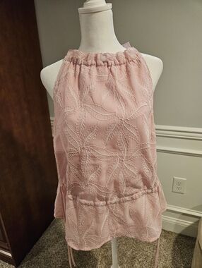 TED BAKER Soft Pink Sleeveless Halter Top